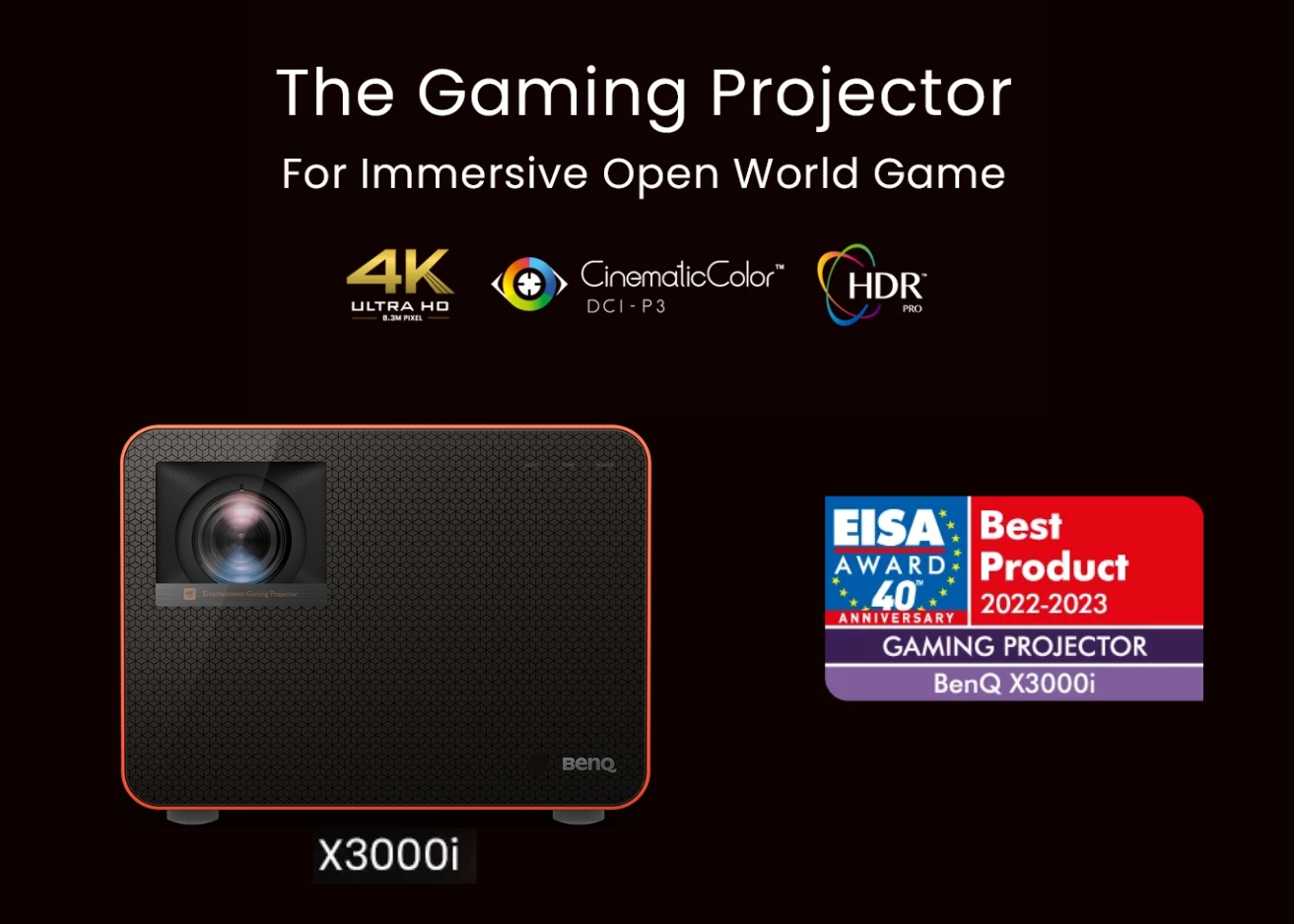 Βραβείο EISA για τον projector BenQ X3000i
